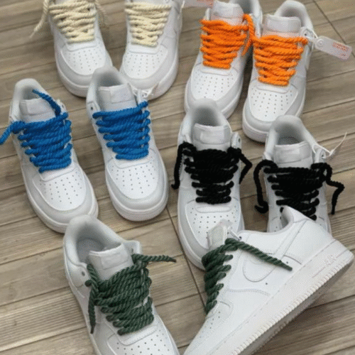 Image of Shoes with Different Coloured Chunky Laces